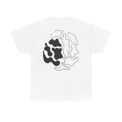 GETYAT Abstract Brain Graphic T-Shirt | Black & White Neural Art Tee