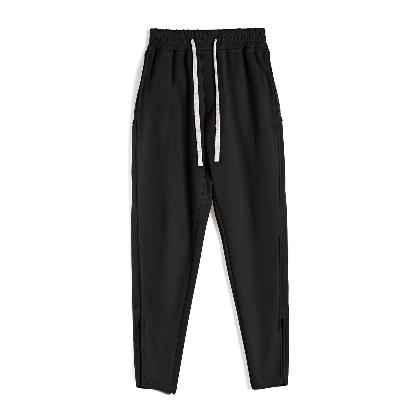 👖 Slim Fit Zipper Ankle Banded Pants – Men’s Stylish Tapered Casual Trousers