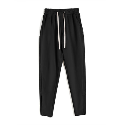 👖 Slim Fit Zipper Ankle Banded Pants – Men’s Stylish Tapered Casual Trousers