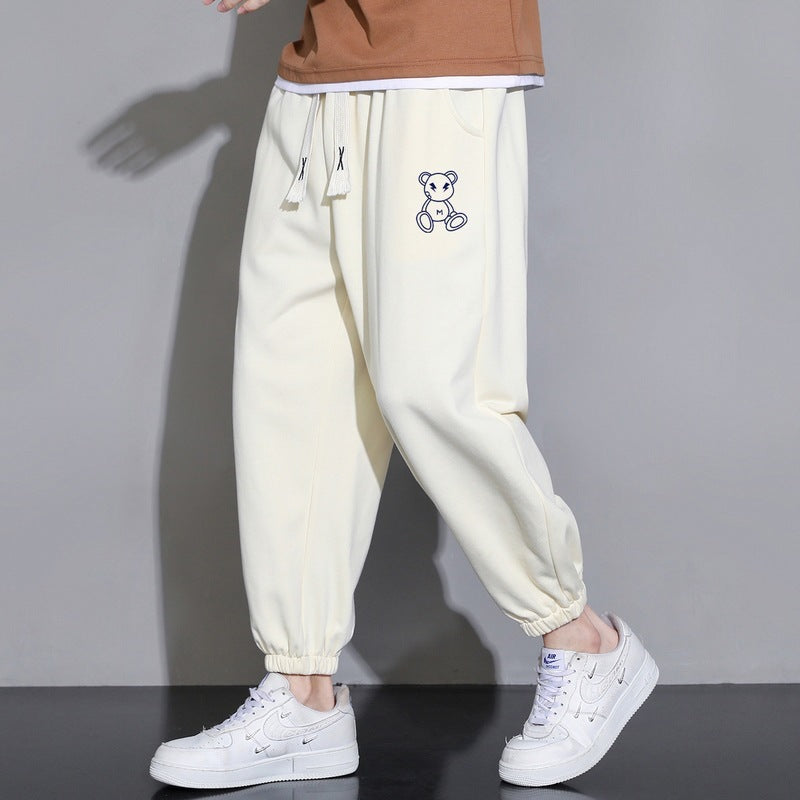 👖 Cropped Casual Loose Men’s Long Pants – Stylish Everyday Streetwear Trousers