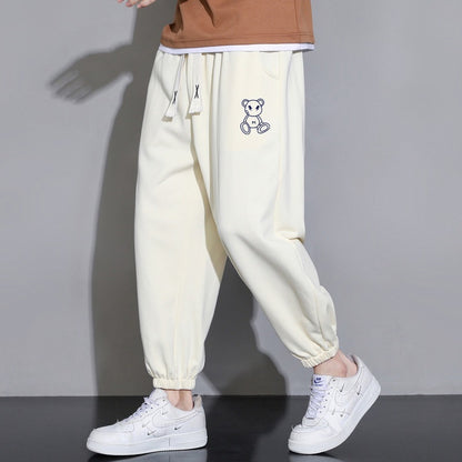 👖 Cropped Casual Loose Men’s Long Pants – Stylish Everyday Streetwear Trousers