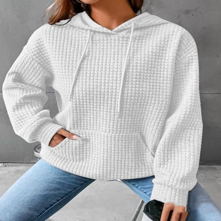 Women's Loose Casual Long-Sleeved Sweater – Solid Color Knit Pullover for Fall & Winter