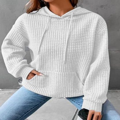 Women's Loose Casual Long-Sleeved Sweater – Solid Color Knit Pullover for Fall & Winter