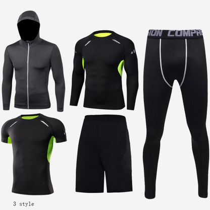 🏀 Fitness Clothing Suit – Men’s Basketball Compression Tights Sportswear Set