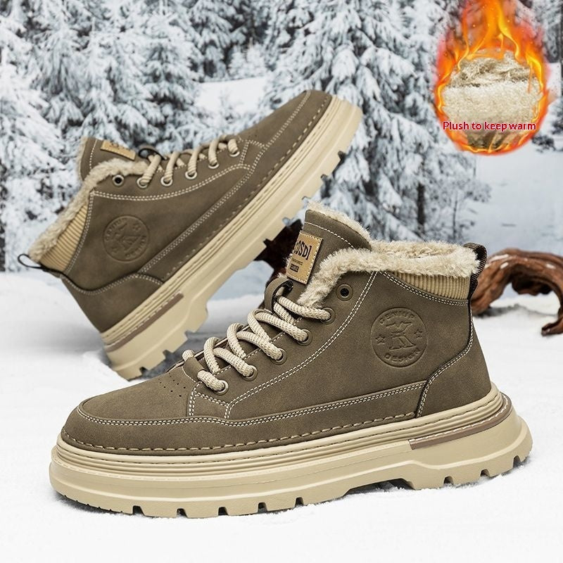 Men's Fleece-Lined Thick Warm Outdoor Snow Boots