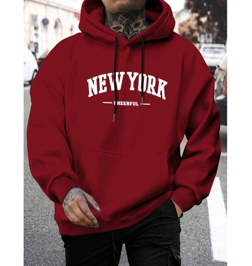 🧥 Men’s American-Style Retro Hooded Sweater – Loose Casual Streetwear Hoodie