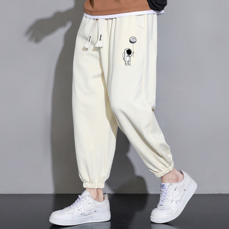 👖 Cropped Casual Loose Men’s Long Pants – Stylish Everyday Streetwear Trousers