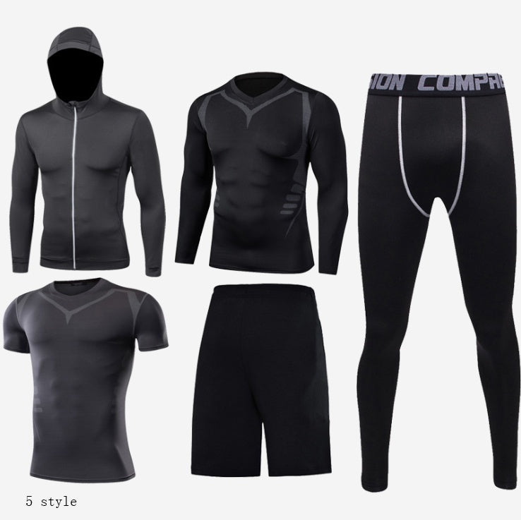 🏀 Fitness Clothing Suit – Men’s Basketball Compression Tights Sportswear Set