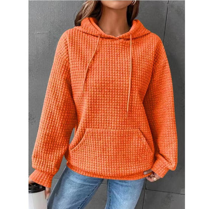 Women's Loose Casual Long-Sleeved Sweater – Solid Color Knit Pullover for Fall & Winter