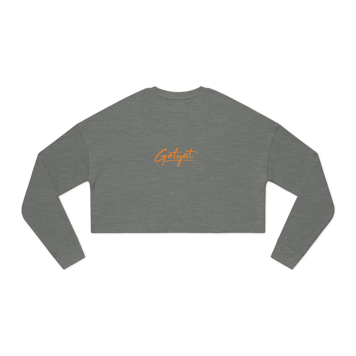 Women’s Cropped Sweatshirt – Dusty Rose Getyat Script Crop Top | Soft Oversized Pullover