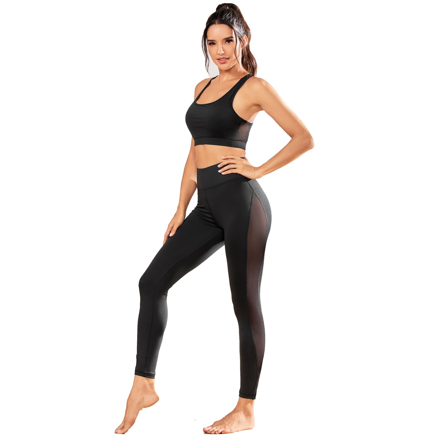 🧘‍♀️ New Yoga Tight Running Sports Fitness Set – Women’s Seamless Workout Outfit