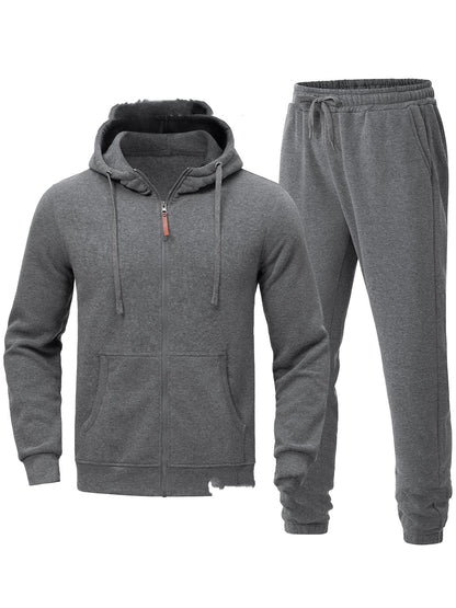 🧥 Men’s Hooded Sweater Set – Spring, Autumn & Winter Casual Pullover Tracksuit
