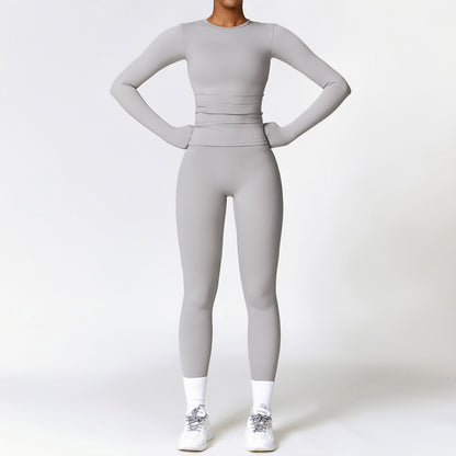 Tight-Fitting Brushed Yoga Suit – Quick-Drying Fitness Clothes for Women