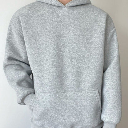 🧥 Solid Color Hooded Sweater – Unisex Autumn & Winter Casual Hoodie
