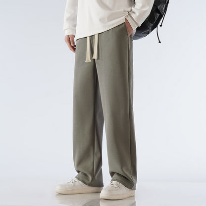 👖 Loose Casual Men’s Draping Wide-Leg Sports Trousers – Straight Fit Athletic Pants