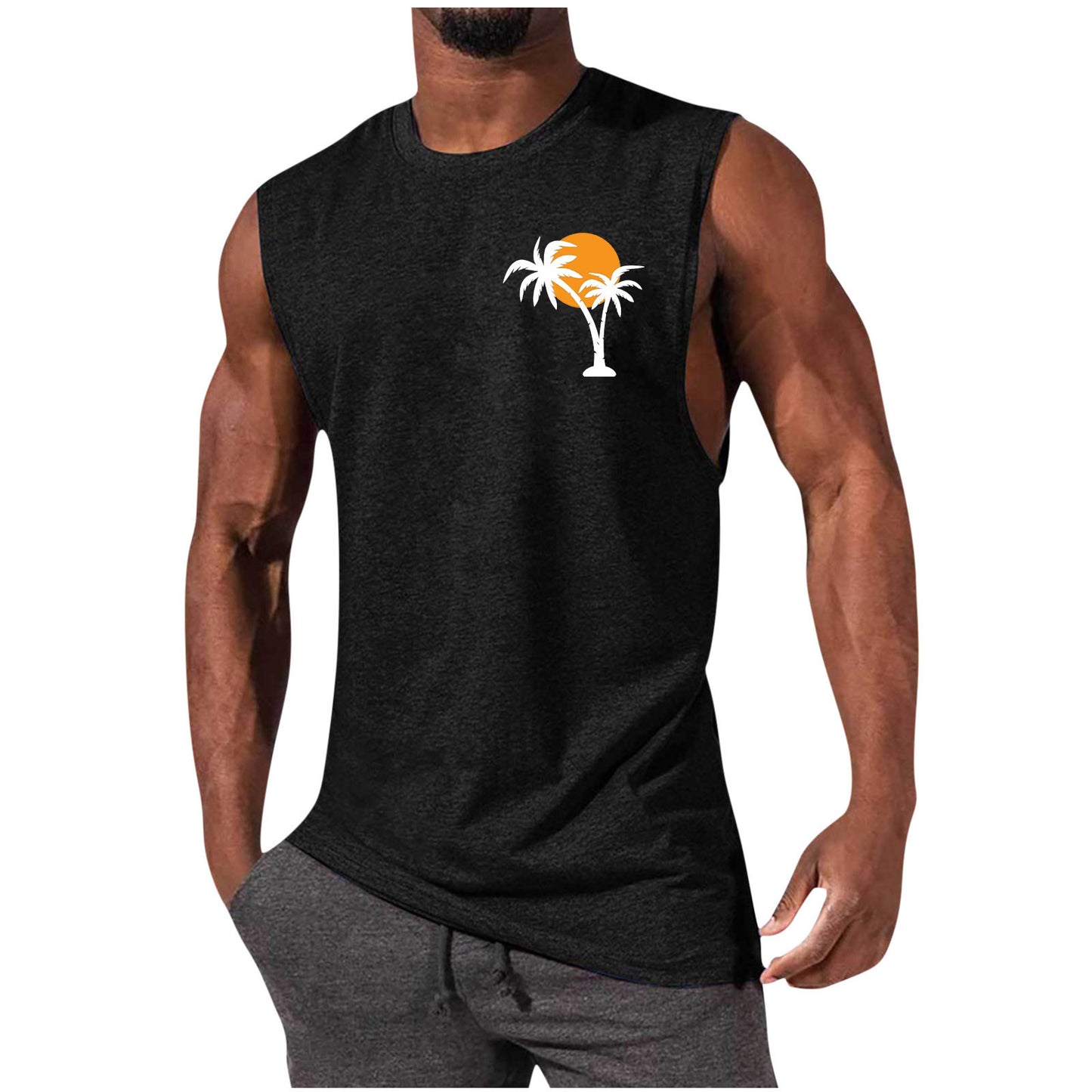 🏋️‍♂️ Men’s Sleeveless Sports Vest – Loose Summer Workout Tank Top