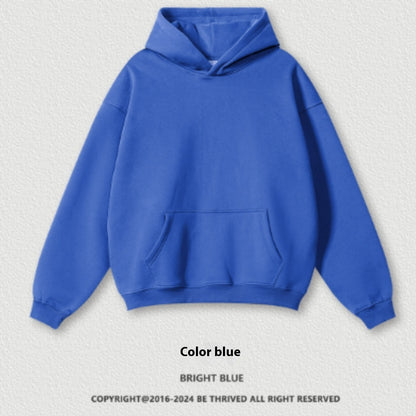 🧥 Solid Color Casual Loose Plus Size Thick Hoodie – Warm Oversized Winter Sweatshirt