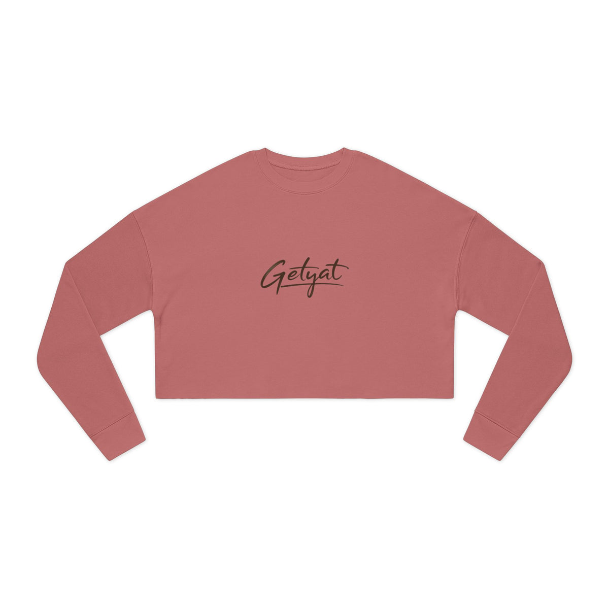 GETYAT Women’s Cropped Sweatshirt | Dusty Rose Script Graphic Crop Top