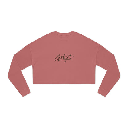GETYAT Women’s Cropped Sweatshirt | Dusty Rose Script Graphic Crop Top