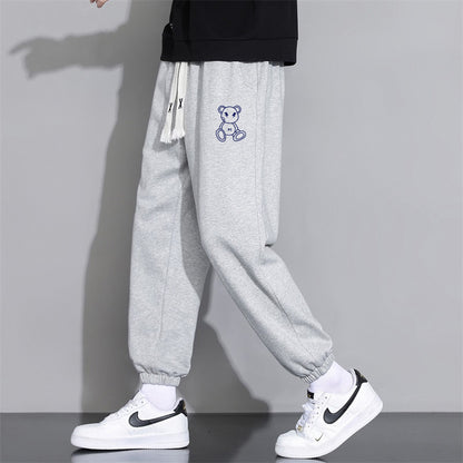 👖 Cropped Casual Loose Men’s Long Pants – Stylish Everyday Streetwear Trousers