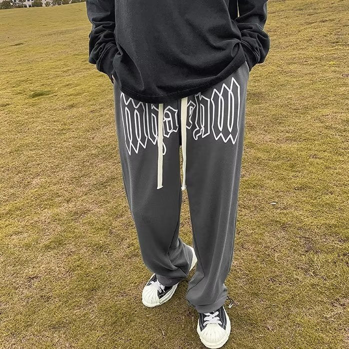 👖 Men’s Summer Plus Size Sports Pants – Loose Straight Wide-Leg Casual Trousers