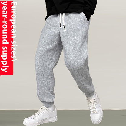 👖 Men’s Ankle-Tied Sweatpants – Loose Fit Sports Pants for Spring & Autumn
