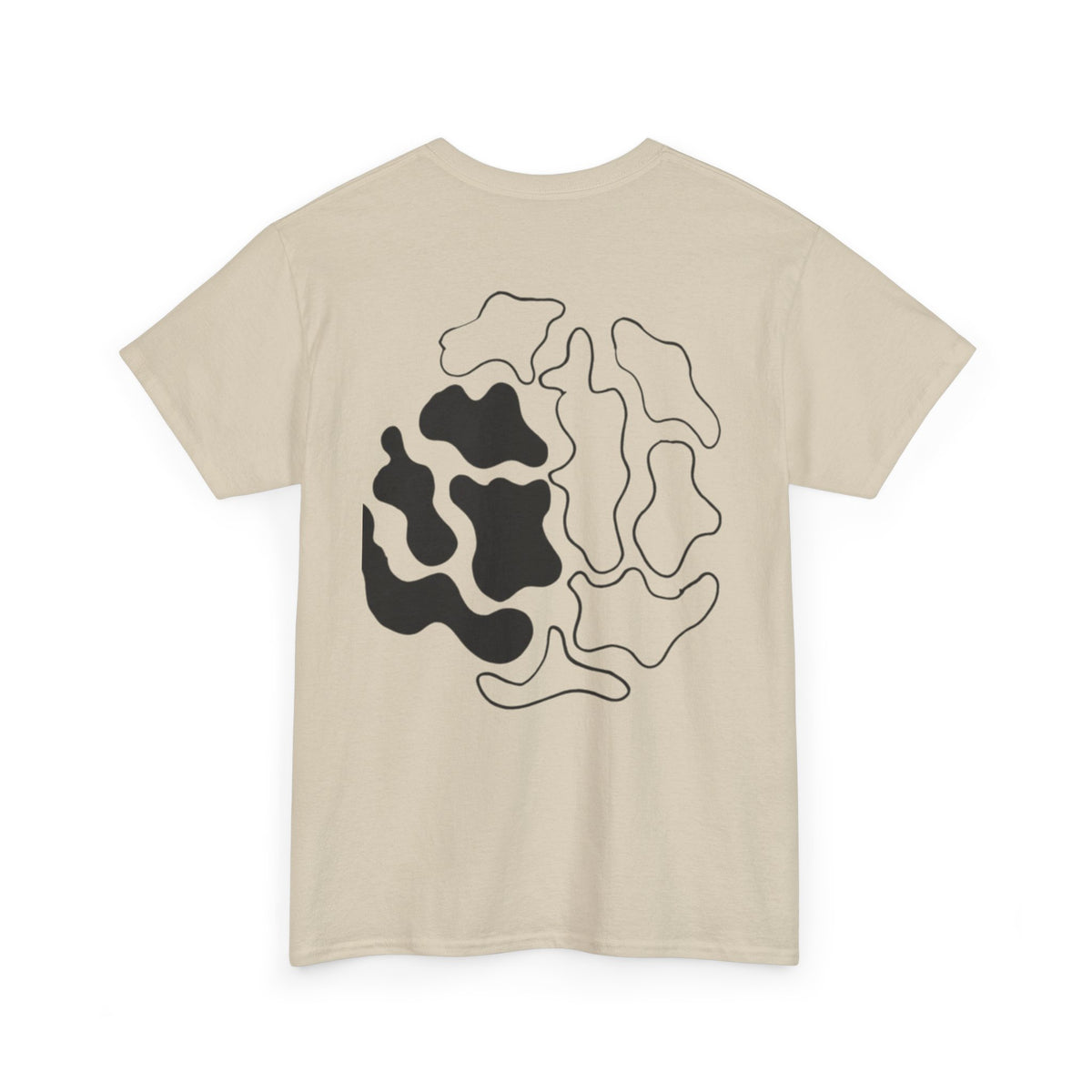 GETYAT Abstract Brain Graphic T-Shirt | Black & White Neural Art Tee