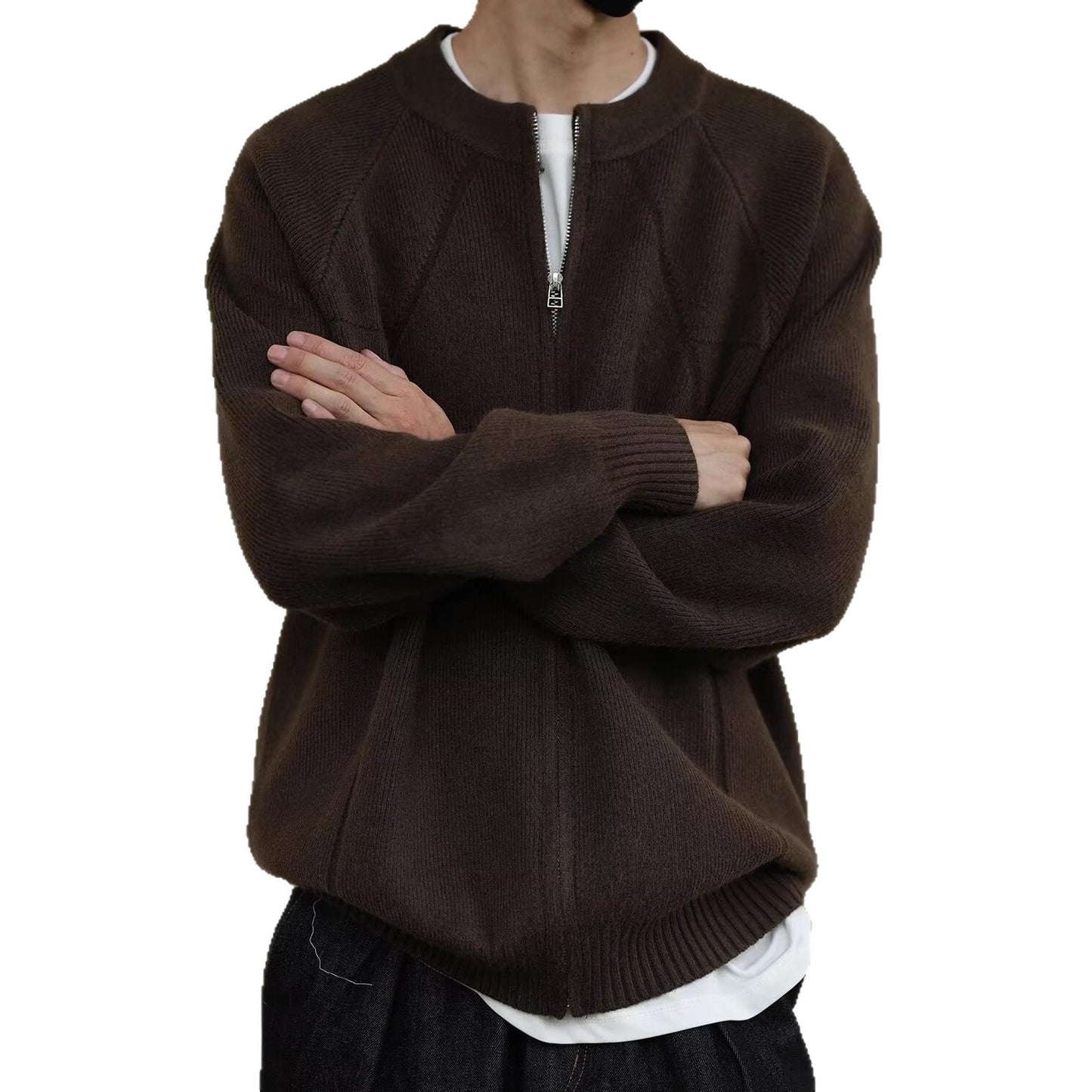 Knitted Cardigan Coat for Men