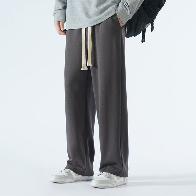 👖 Loose Casual Men’s Draping Wide-Leg Sports Trousers – Straight Fit Athletic Pants