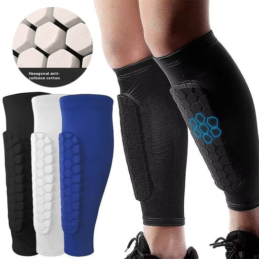 🧦 Honeycomb Shank Protection Foot Sock for Men – Anti-Collision, Non-Slip, Athletic Performance Socks