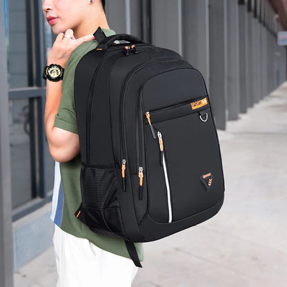 Minimalist Large Capacity Backpack for Men – Waterproof Oxford Commute School Backpack, Business Casual, Multiple Pockets, Travel Bag