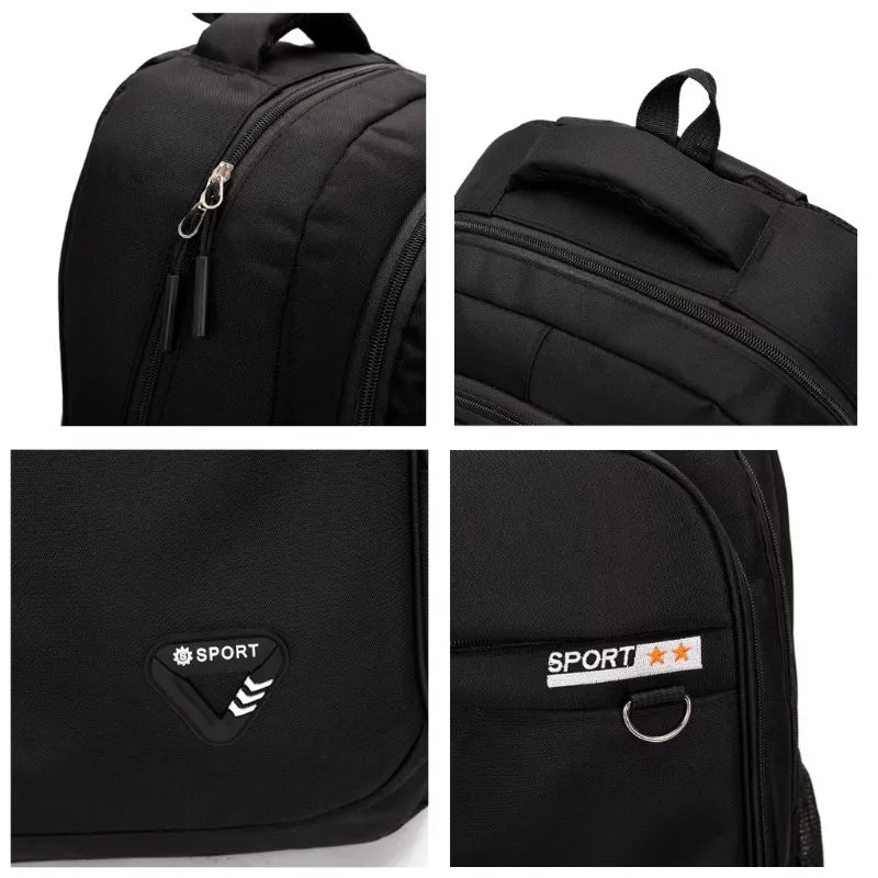 Minimalist Large Capacity Backpack for Men – Waterproof Oxford Commute School Backpack, Business Casual, Multiple Pockets, Travel Bag