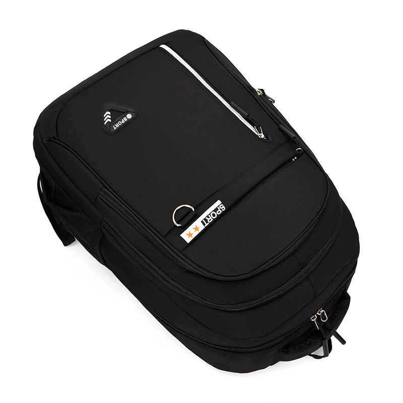 Minimalist Large Capacity Backpack for Men – Waterproof Oxford Commute School Backpack, Business Casual, Multiple Pockets, Travel Bag