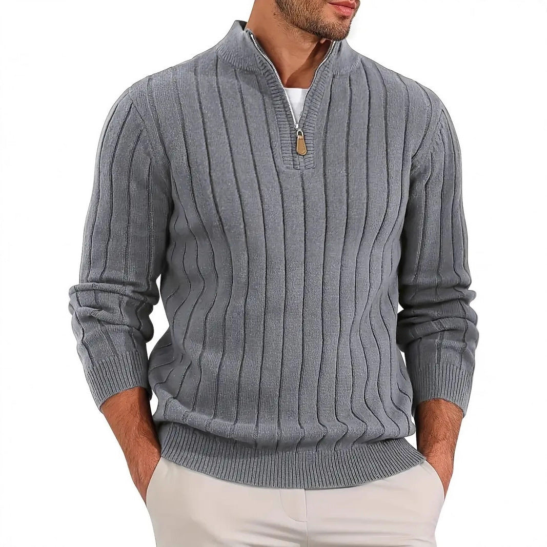🧥 Retro Versatile Long Sleeve Sweater for Men – Stylish Casual Knitwear