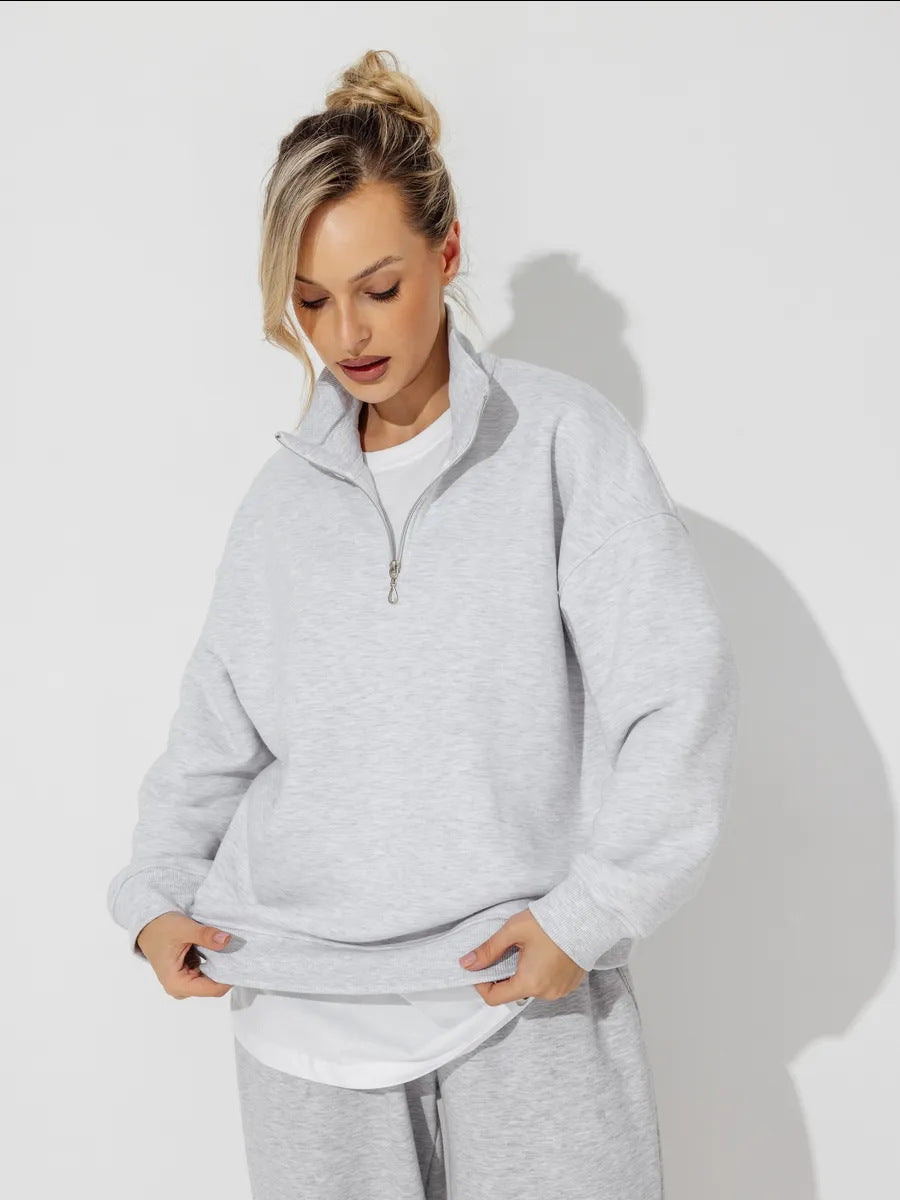 Lazy Style Fashion Casual Versatile Zip-Up Hoodie