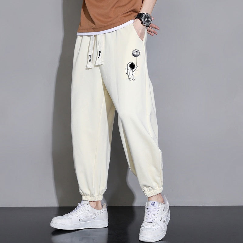 👖 Cropped Casual Loose Men’s Long Pants – Stylish Everyday Streetwear Trousers