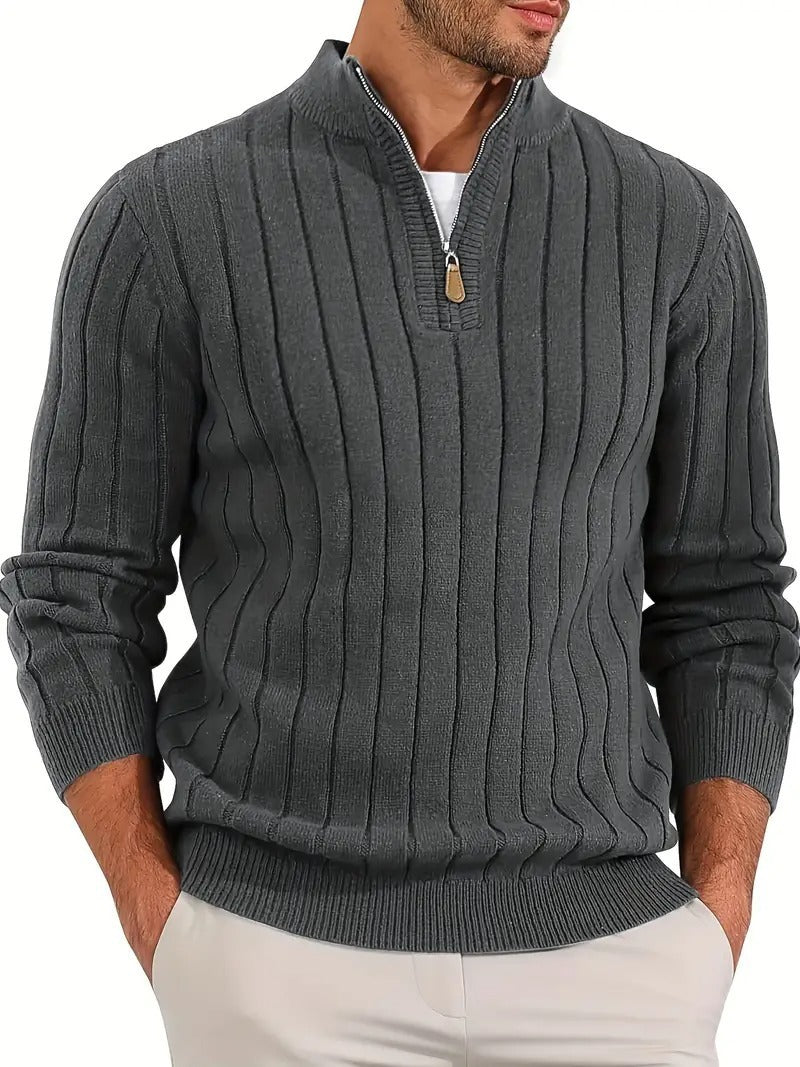 🧥 Retro Versatile Long Sleeve Sweater for Men – Stylish Casual Knitwear