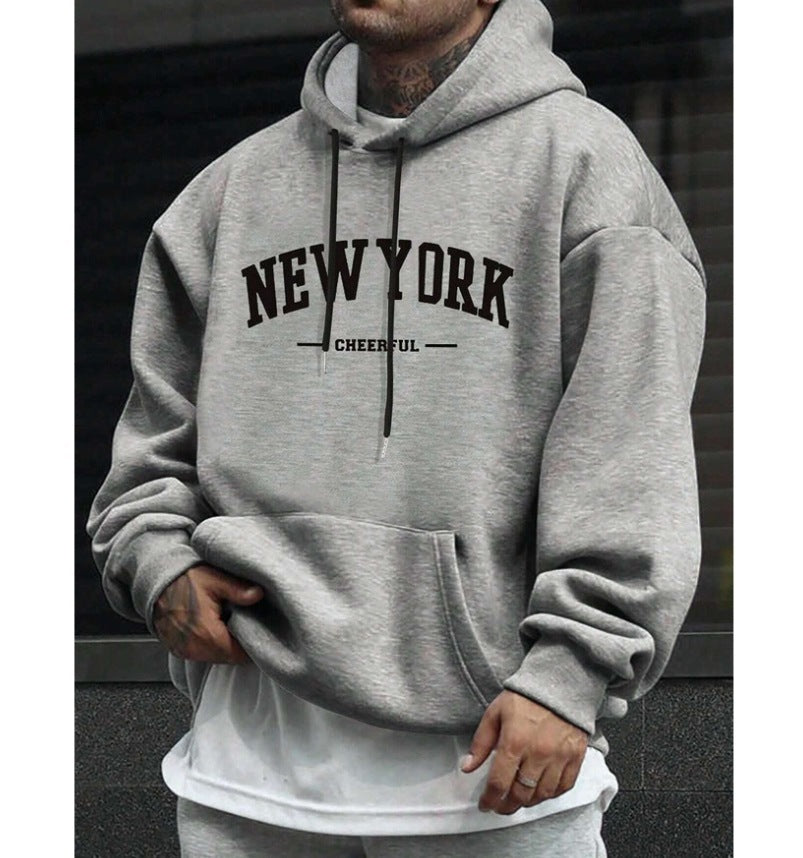 🧥 Men’s American-Style Retro Hooded Sweater – Loose Casual Streetwear Hoodie