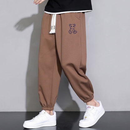 👖 Cropped Casual Loose Men’s Long Pants – Stylish Everyday Streetwear Trousers
