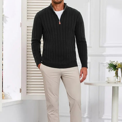 🧥 Retro Versatile Long Sleeve Sweater for Men – Stylish Casual Knitwear