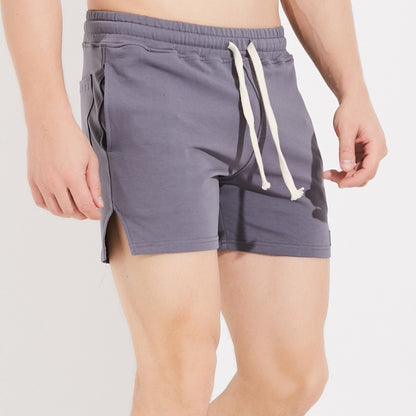 Men’s Three-Point Slit Sports Shorts – Heavyweight Casual Athletic Shorts for Training and Streetwear