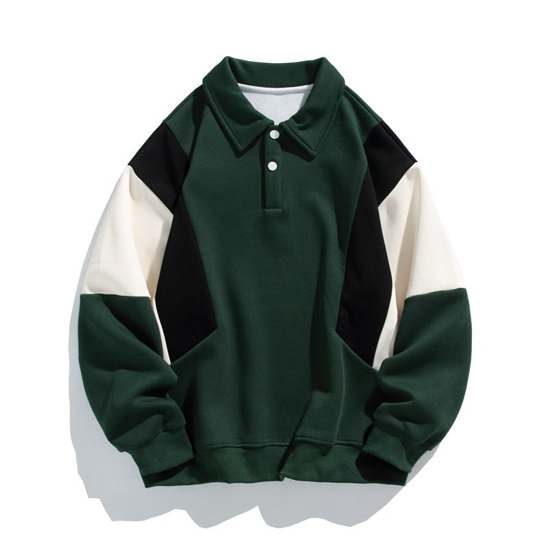 🧥 Trendy Loose Pure Color Cotton Lapel Sweater – Soft Casual Fashion Top