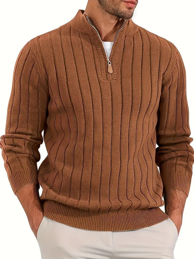 🧥 Retro Versatile Long Sleeve Sweater for Men – Stylish Casual Knitwear