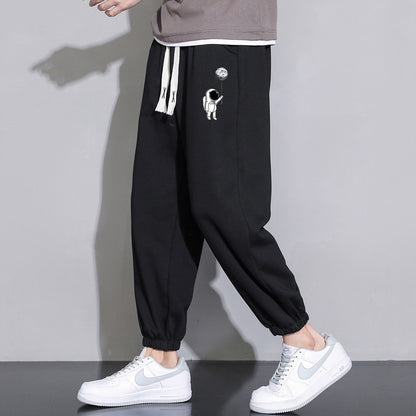 👖 Cropped Casual Loose Men’s Long Pants – Stylish Everyday Streetwear Trousers