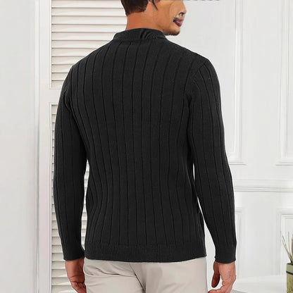 🧥 Retro Versatile Long Sleeve Sweater for Men – Stylish Casual Knitwear