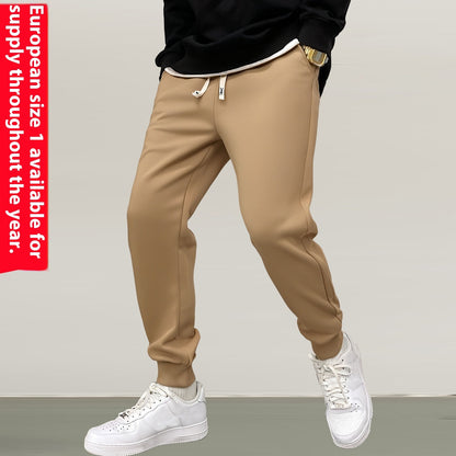 👖 Men’s Ankle-Tied Sweatpants – Loose Fit Sports Pants for Spring & Autumn