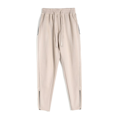 👖 Slim Fit Zipper Ankle Banded Pants – Men’s Stylish Tapered Casual Trousers