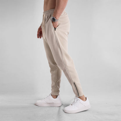 👖 Slim Fit Zipper Ankle Banded Pants – Men’s Stylish Tapered Casual Trousers