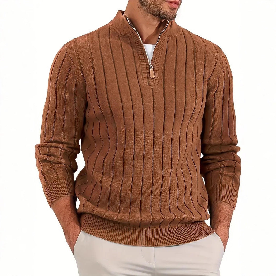 🧥 Retro Versatile Long Sleeve Sweater for Men – Stylish Casual Knitwear