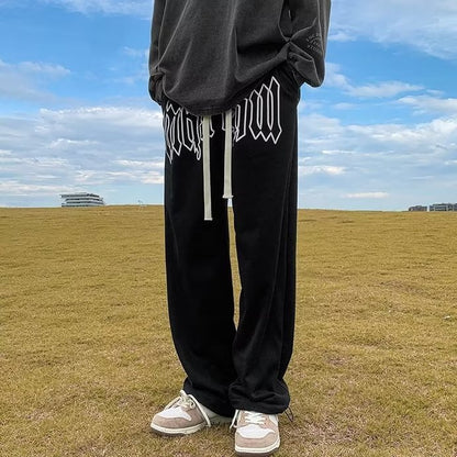 👖 Men’s Summer Plus Size Sports Pants – Loose Straight Wide-Leg Casual Trousers